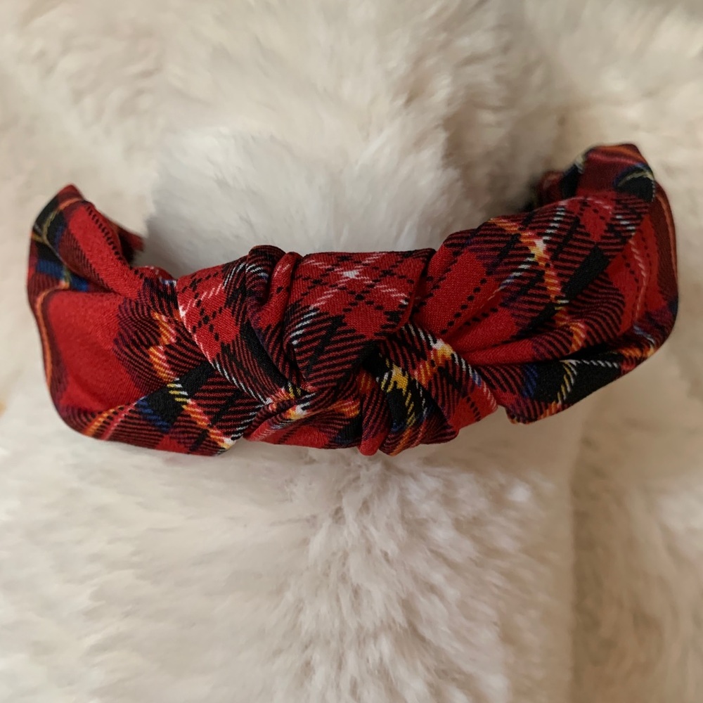 J. Crew Knot Headband Tartan Plaid NWT